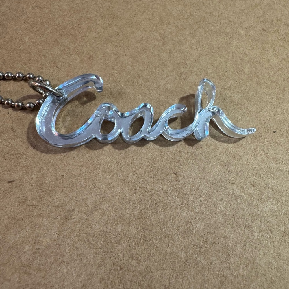 Coach Poppy Script Bag Charm